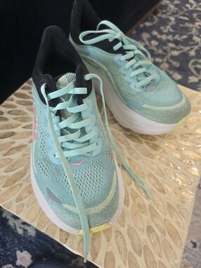 Hoka Bondi 9 Lightweight Mint Green Running Sneakers